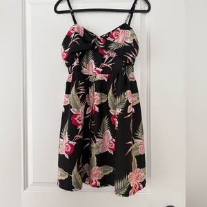Roxy Black Floral Midi Dress